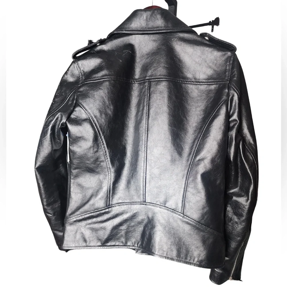 🔴NEW! AG REESE MOTO LEATHER JACKET SZ SMALL - Picture 11 of 16